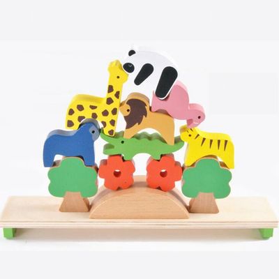16CM 귀여운 교육적 목재 블럭 완구 목조 건축물 블록은 졌습니다
