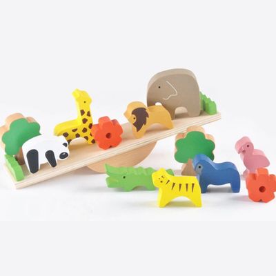 16CM 귀여운 교육적 목재 블럭 완구 목조 건축물 블록은 졌습니다
