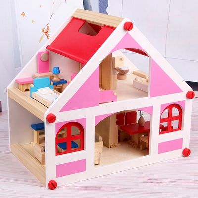 37.5 센티미터 Casa 포도주 나무로 된 장난감집 가구 바비 DIY 소형입니다
