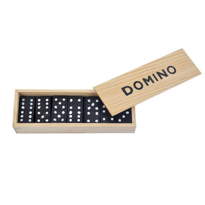 여행 게임 28Pcs 나무로 된 도미노 블록은 조기 교육에 탑승합니다