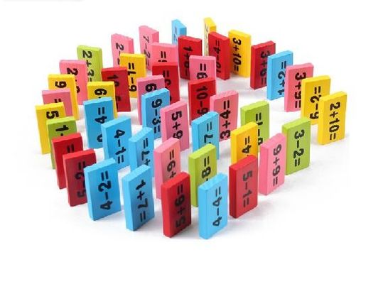 피나무속 120 pc 나무로 된 도미노 블록 세트 집회 건물 몬테소리