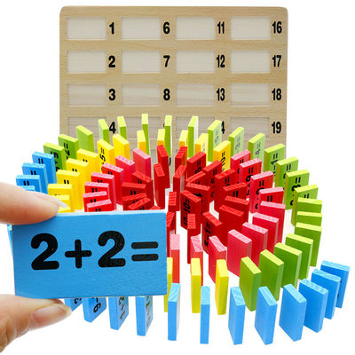 피나무속 120 pc 나무로 된 도미노 블록 세트 집회 건물 몬테소리