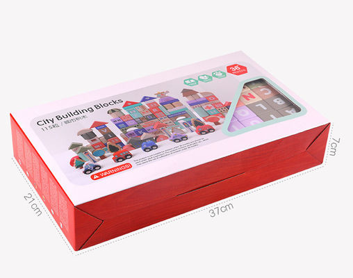 2700g 너도밤나무 나무로 된 도시 건물 블록 115 PC 나무 소재 벽돌 완구