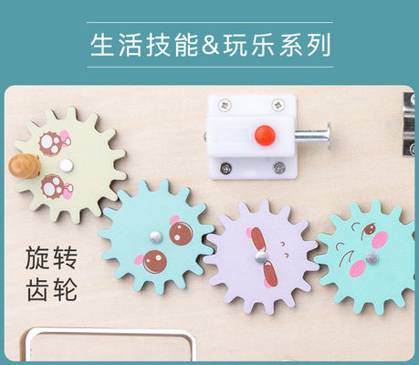 Kindergarten Wooden Montessori Busy Board ISO9001