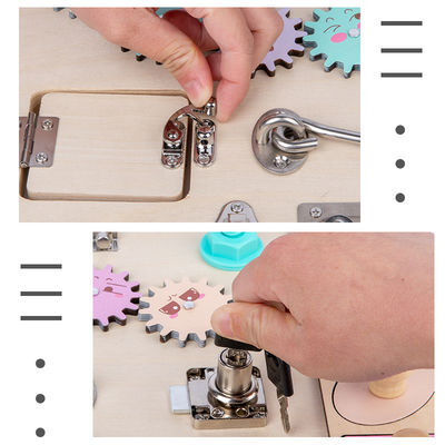 Kindergarten Wooden Montessori Busy Board ISO9001