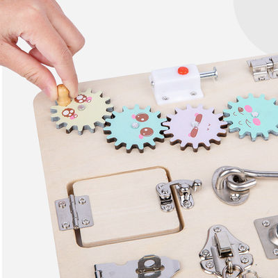 Kindergarten Wooden Montessori Busy Board ISO9001