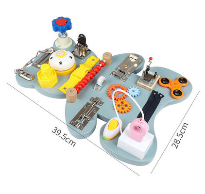 Educational Wooden Montessori Busy Board For Toddlers