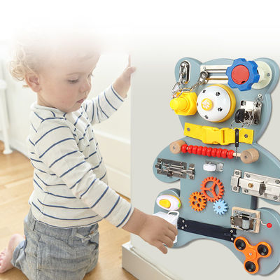 Educational Wooden Montessori Busy Board For Toddlers