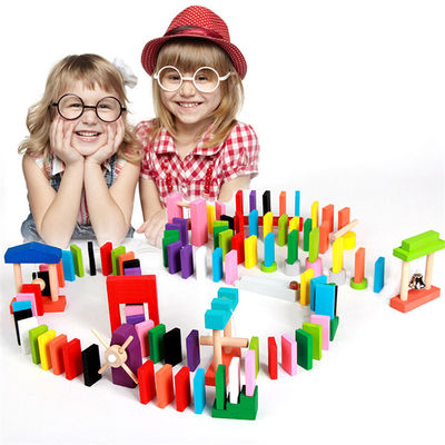100 200 300 500PCS Wooden Dominos Building Blocks