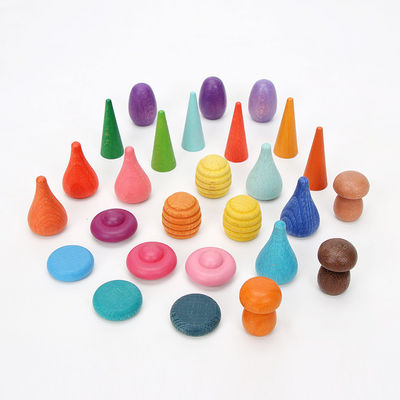 6pcs Rainbow Stacker Montessori Educational Wooden Toys
