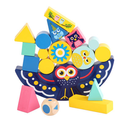 Baby Early Learning Wooden Montessori Moon Balancing Blocks