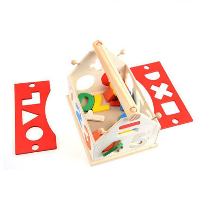 OEM Wooden Digital Number Blocks House For Developing Intelligence