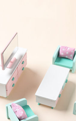 어떤 거친 부분 없이 작은 몬테소리 나무로 된 소녀 침실 완구