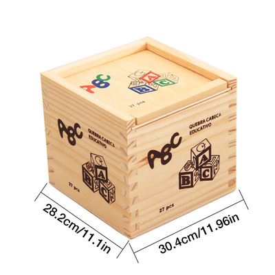 숫자로 출력된 27 PC 나무로 된 알파벳 블록 편지 블록