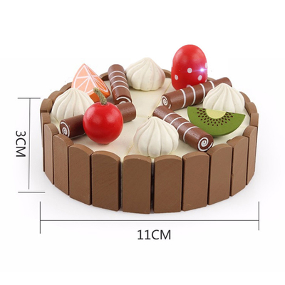 일찍 교육적인 것을 위해 자기를 띠 17PCS 시뮬레이션 나무로 된 작은 주방 세트 DIY