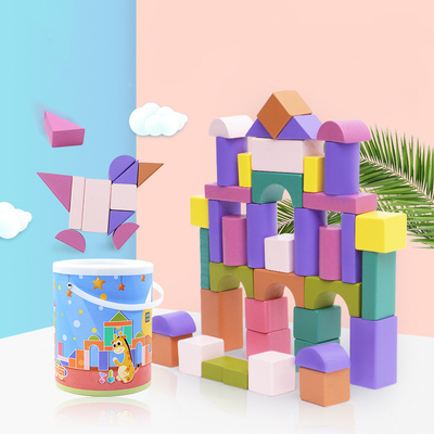 화려한 유아들 DIY 어린이들 대형 입자 목조 건축물 블록